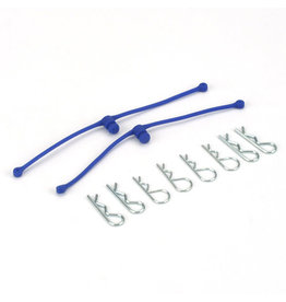 Dubro Body Klip Retainers, Blue (2)