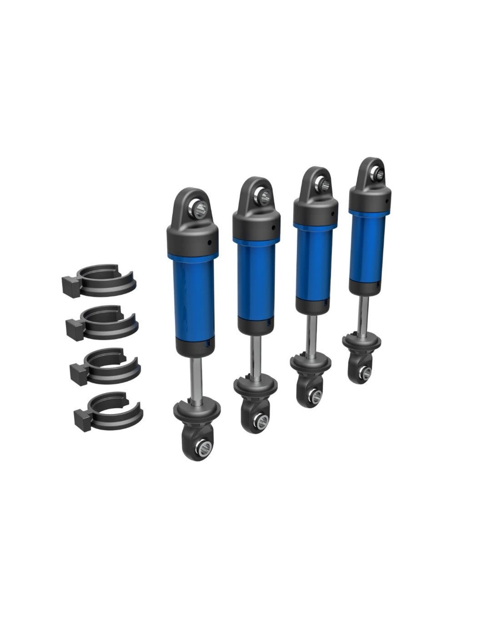 Traxxas Shocks, GTM, Aluminum (Blue-Anodized)