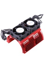 Power Hobby Heat Sink w/ Twin High Speed Fans, 1/8 Motors, Red