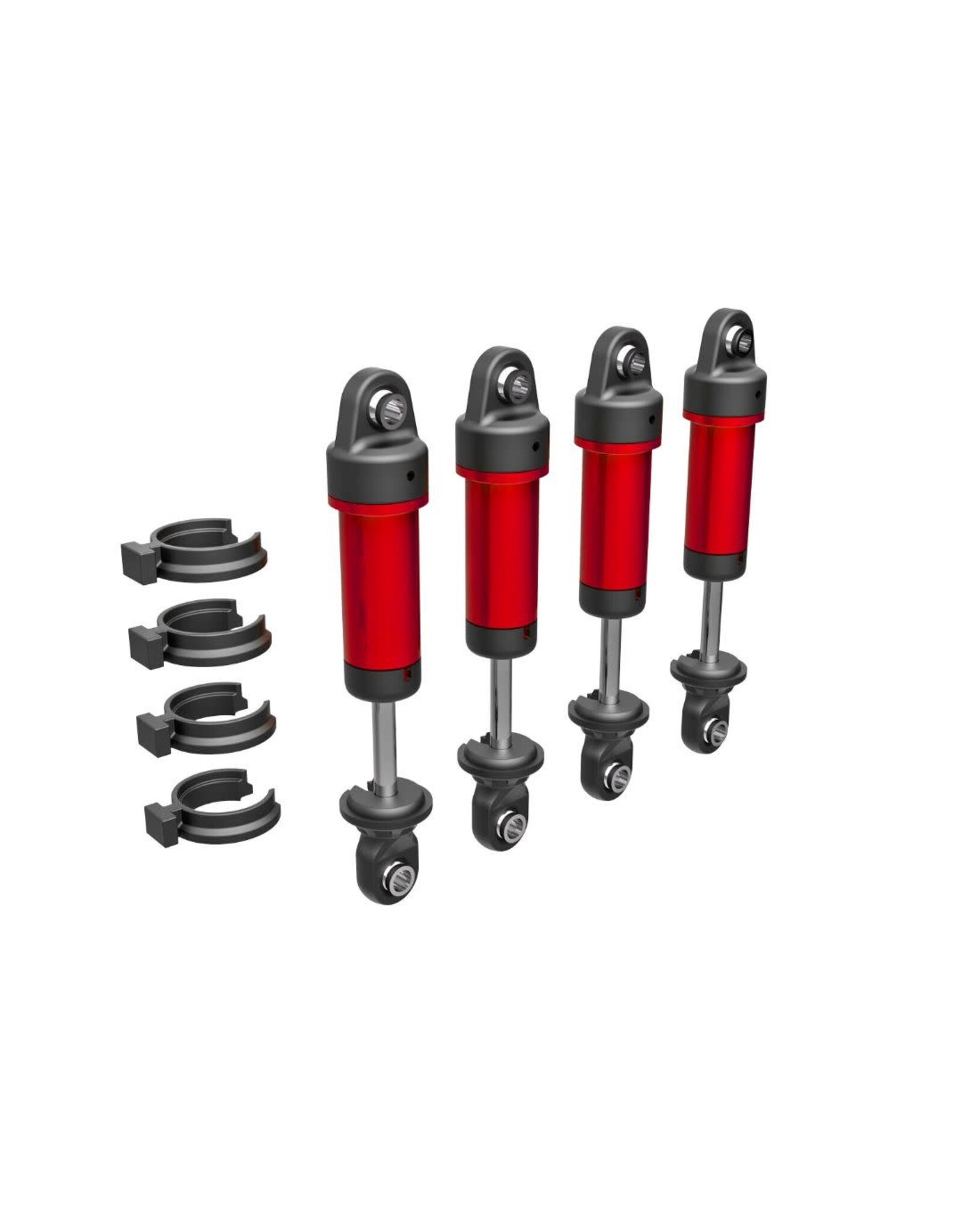 Traxxas Shocks, GTM, Aluminum (Red-Anodized)