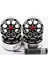 Hot Racing Aluminum Billet 1.9 Beadlock Wheels, (C-Style) (4)