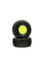 Arrma dBoots 'Fortress' Tyre Set Glued Green (Pair)