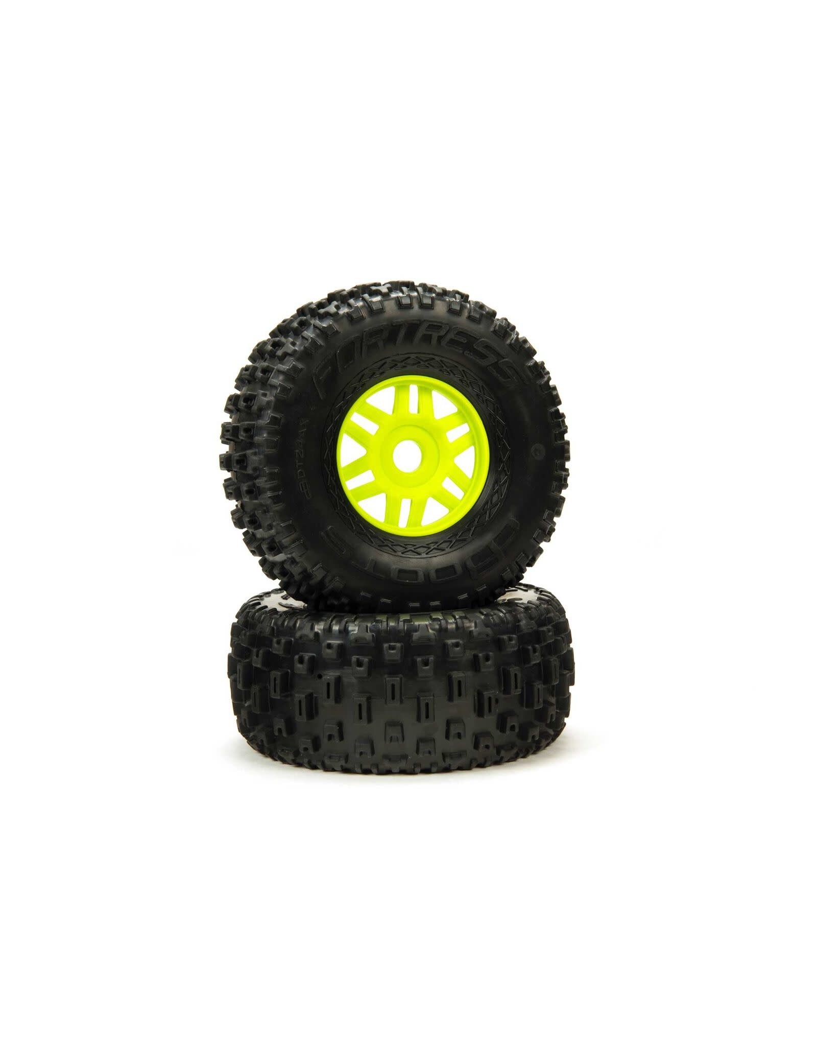 Arrma dBoots 'Fortress' Tyre Set Glued Green (Pair)