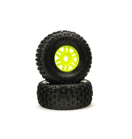 Arrma dBoots 'Fortress' Tyre Set Glued Green (Pair)