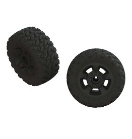 Arrma dBoots 'Ragnarok Mt' Tire Set Glued Black (2)