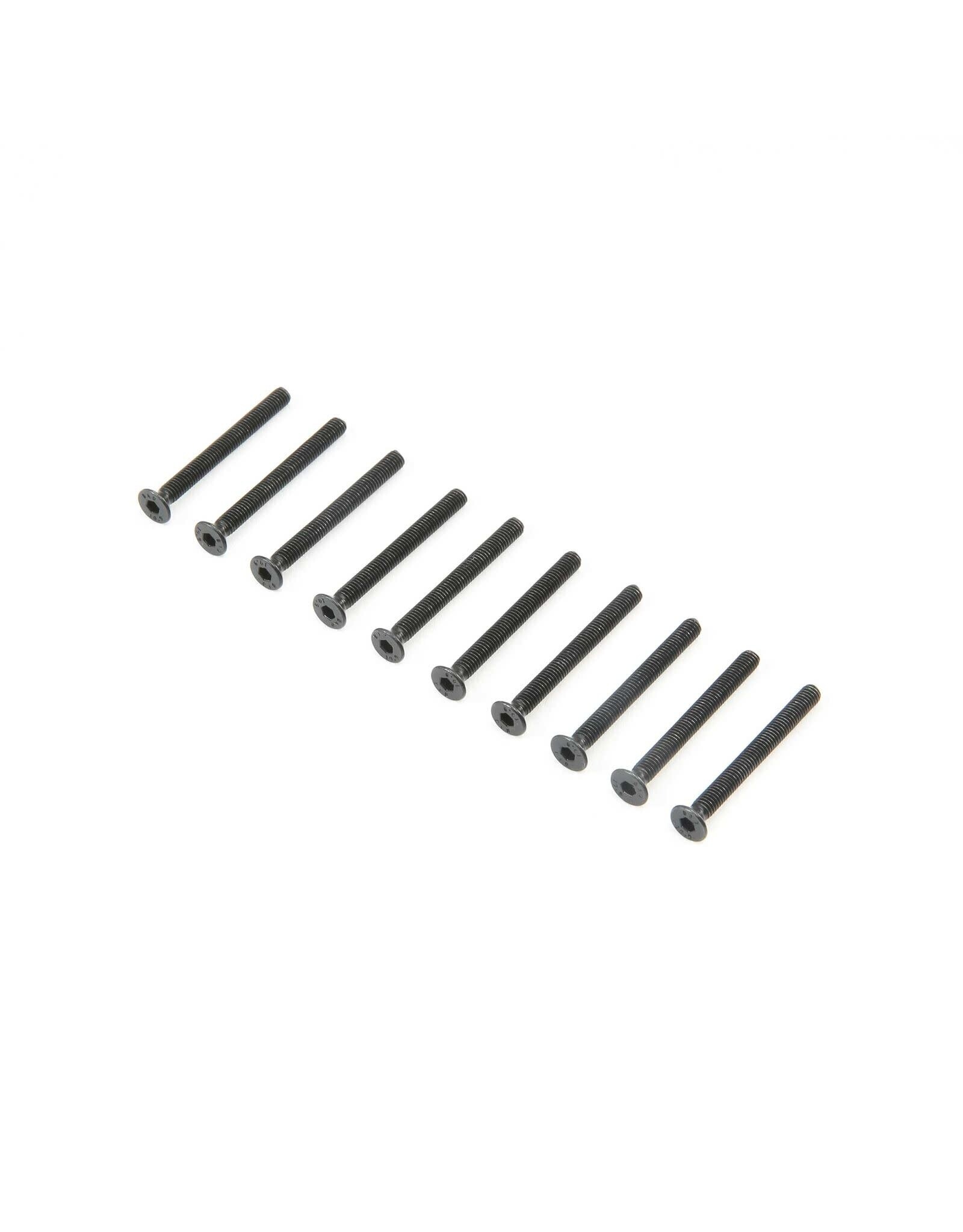 Team Losi Racing Flat Head Screws, M3 x 30mm (10)