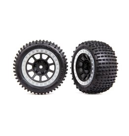 Traxxas Rear Black/Satin Beadlock w/ Alias Tires