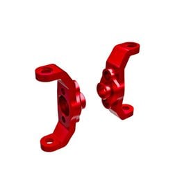 Traxxas Caster Blocks, 6061-T6 Alu. (Red) (Left & Right)