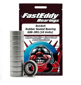 FastEddy Bearings 8x16x5 Rubber Sealed Bearing 688-2RS (1)