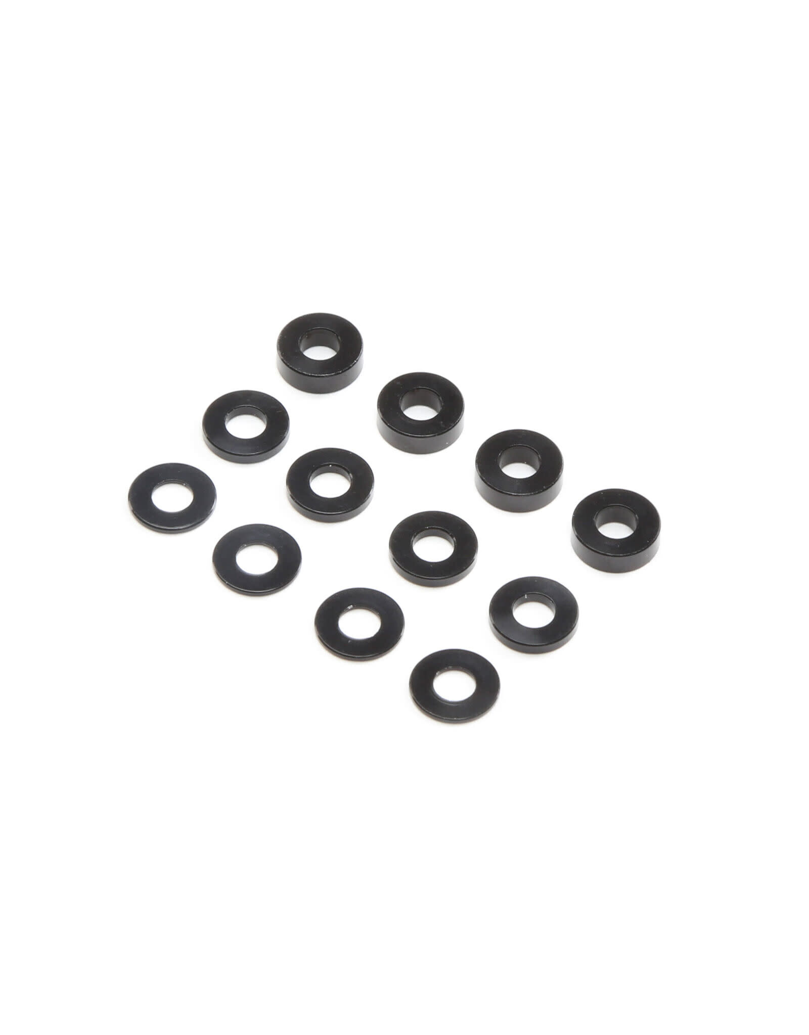 Team Losi Racing M3 x 6.5mm Aluminum Washer Set, Black (4ea)