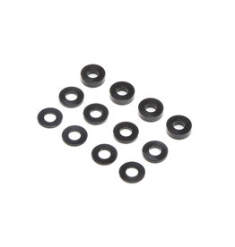 Team Losi Racing M3 x 6.5mm Aluminum Washer Set, Black (4ea)