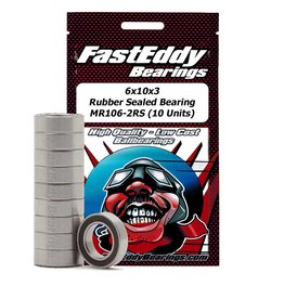 FastEddy Bearings 6x10x3 Rubber Sealed Bearing MR106-2RS (1)