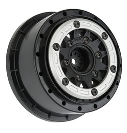 Pro-Line 1/10 Raid Bead-Loc F/R 2.2"/3.0" SC (2) Silvr/Blk