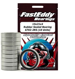 FastEddy Bearings 15x21x4 Rubber Sealed Bearing 6702-2RS (10)
