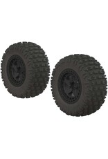 Arrma Fortress SC Tire Set Glued Black (2)