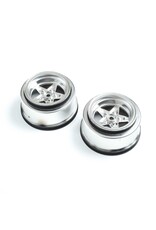 Losi Rear Wheel, Satin Chrome (2): 22S Drag