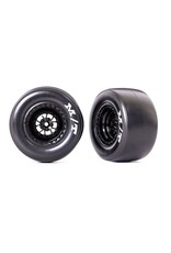 Traxxas Tires & wheels (Weld black) M/T Drag Slicks (2)