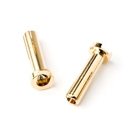 TQ wire 4mm Male Bullets Low Profile (pr.) Gold 14mm