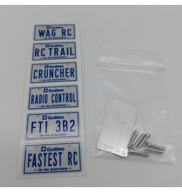 WAG Radio Control Ensemble de plaques avec plaque d’aluminium (PS-A4)