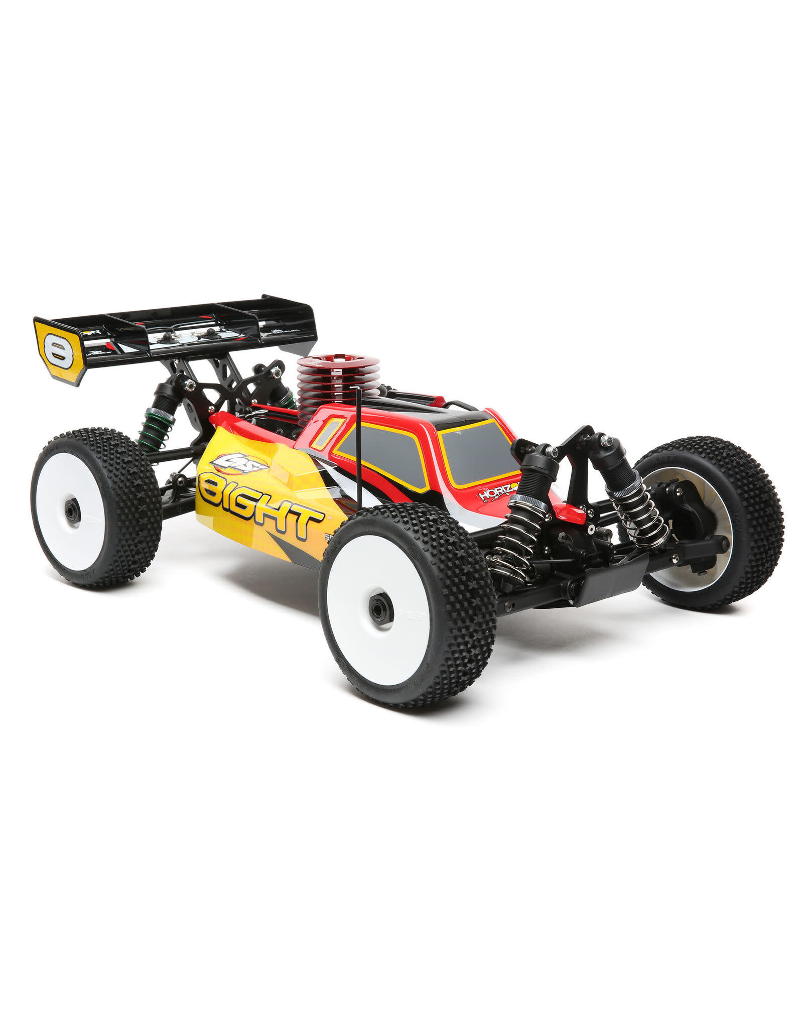 Losi 1/8 8IGHT 4WD Nitro Buggy RTR, Rouge/Jaune