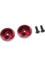 Hot Racing Red Large Wing Buttons Aluminum (2)