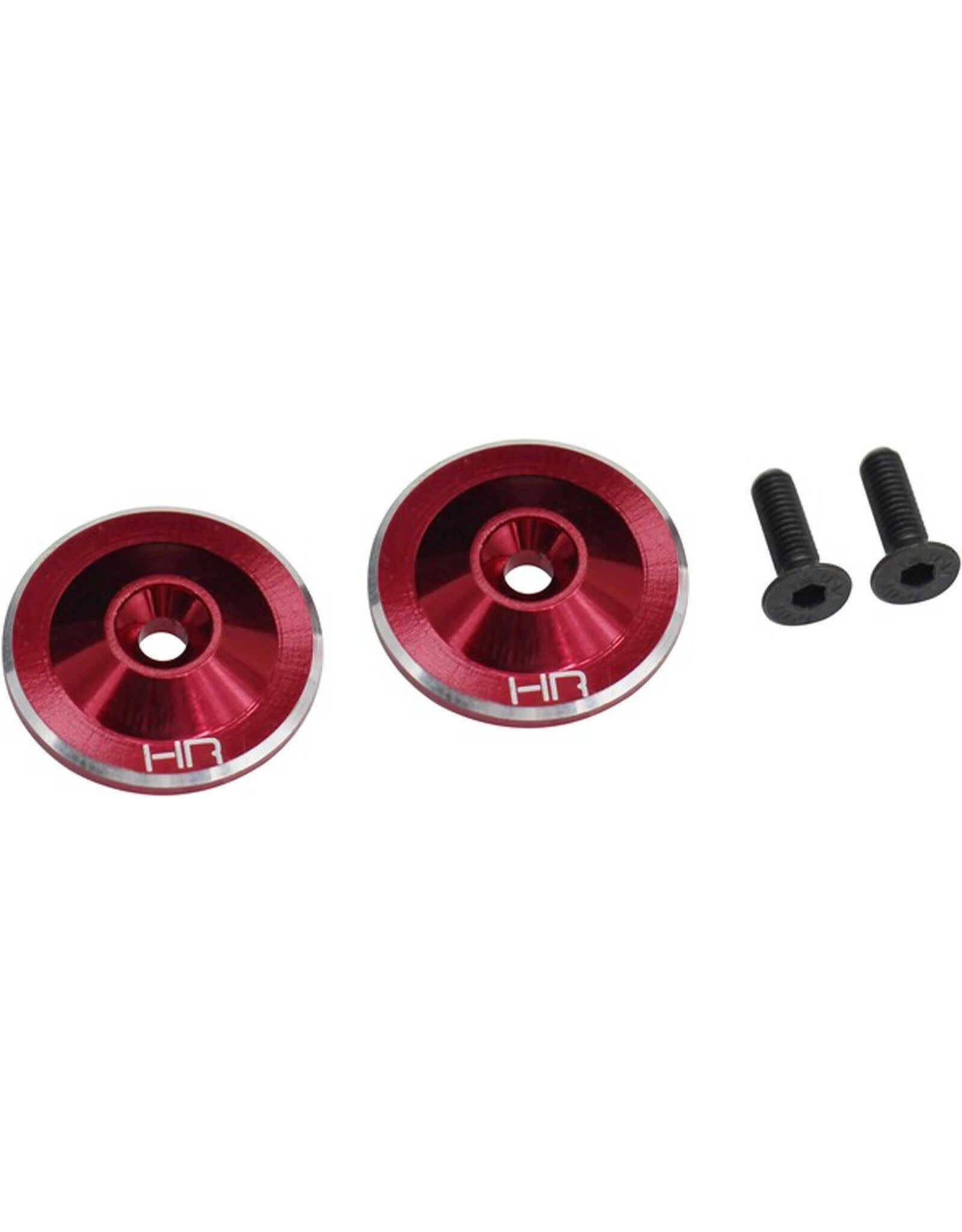 Hot Racing Red Large Wing Buttons Aluminum (2)