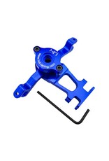 Hot Racing Blue Aluminum Steering Assembly, E-Revo