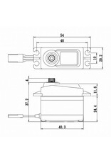 Savox Standard Size Coreless Digital Servo 0.08sec / 166oz @ 6V