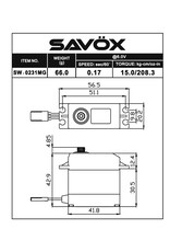 Savox Waterproof Standard Digital Servo 0.15sec / 347oz @ 7.4V