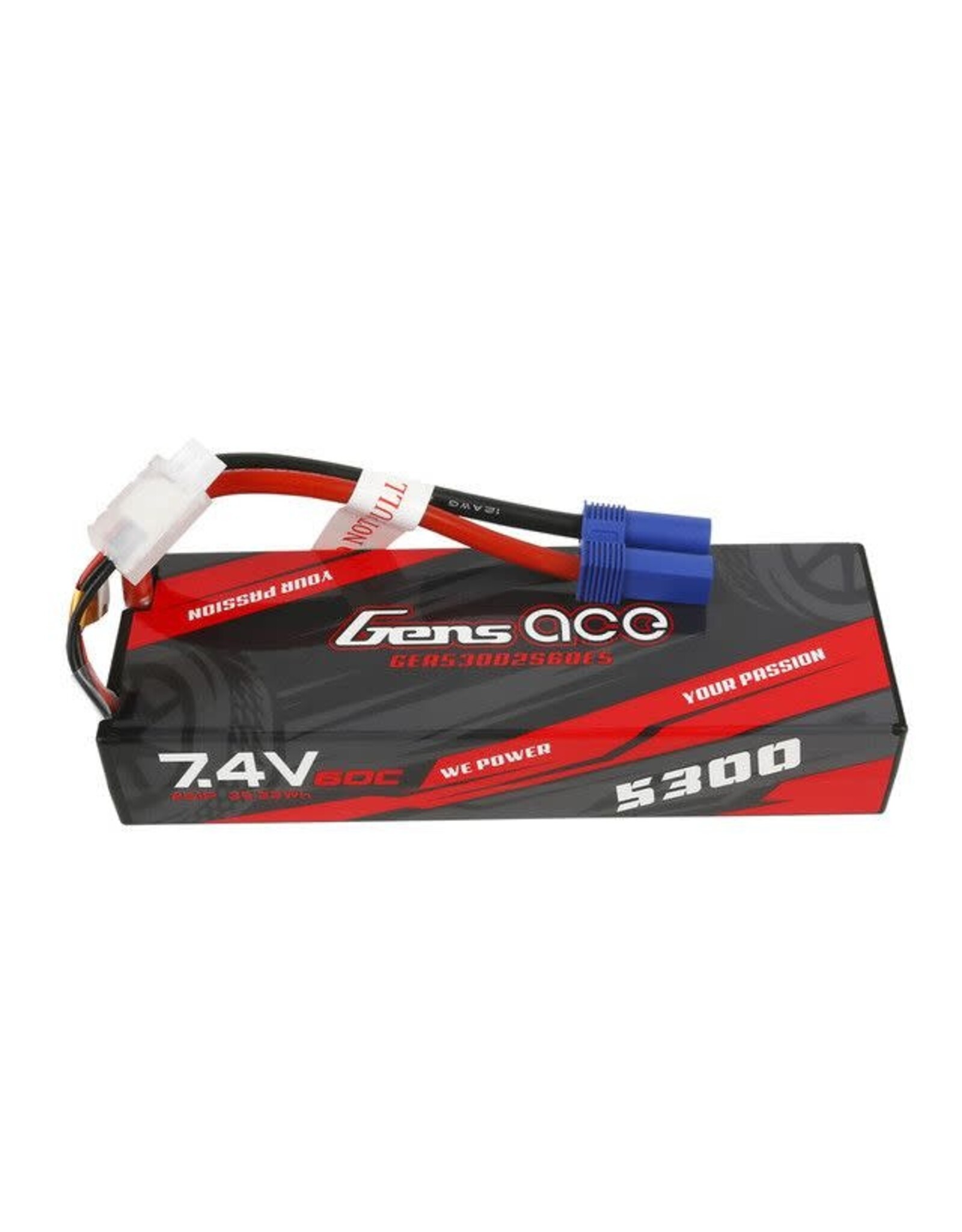 Gens Ace 5300mAh 2S 7.4V 60C HardCase LiPo Battery