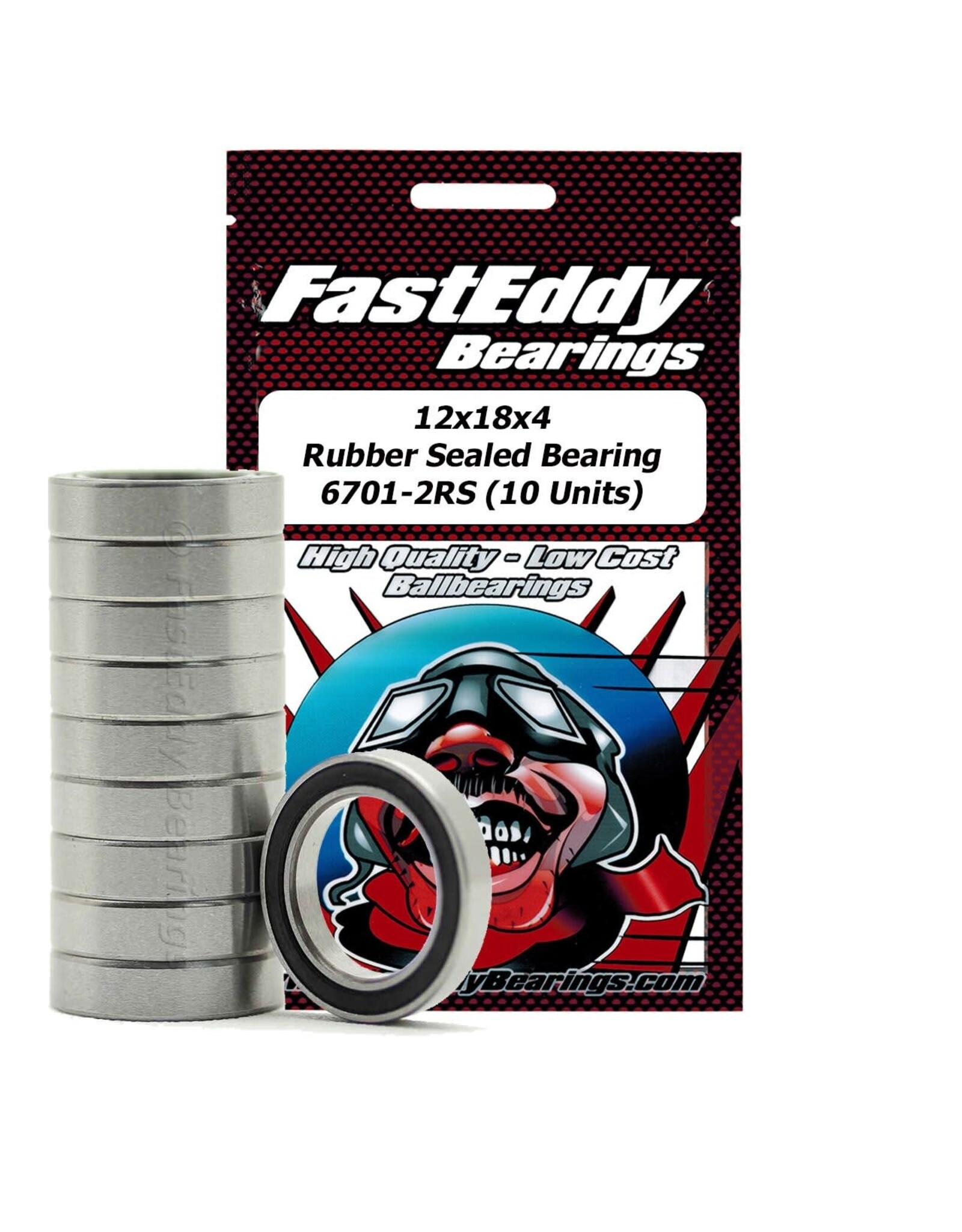 FastEddy Bearings 12x18x4mm Rubber Sealed Bearing (1)