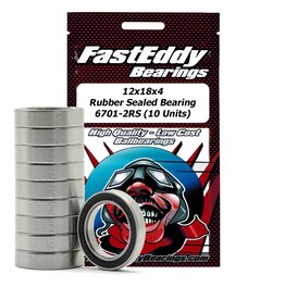 FastEddy Bearings 12x18x4mm Rubber Sealed Bearing (10)