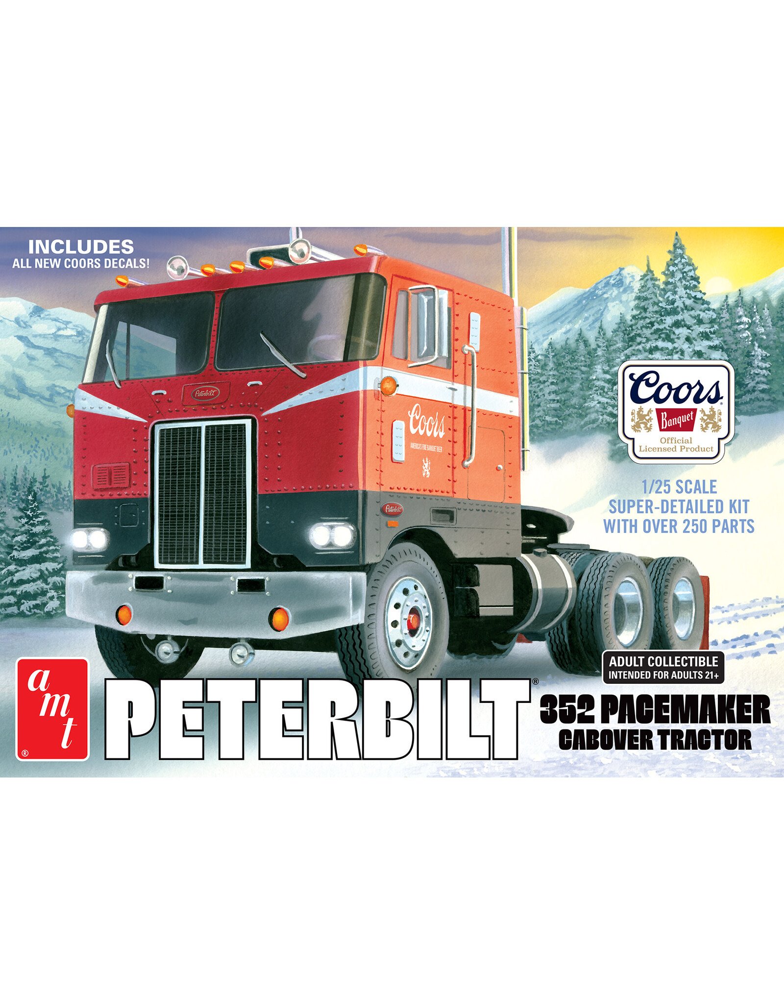 AMT 1/25 Peterbilt 352 Pacemaker COE Coors Beer