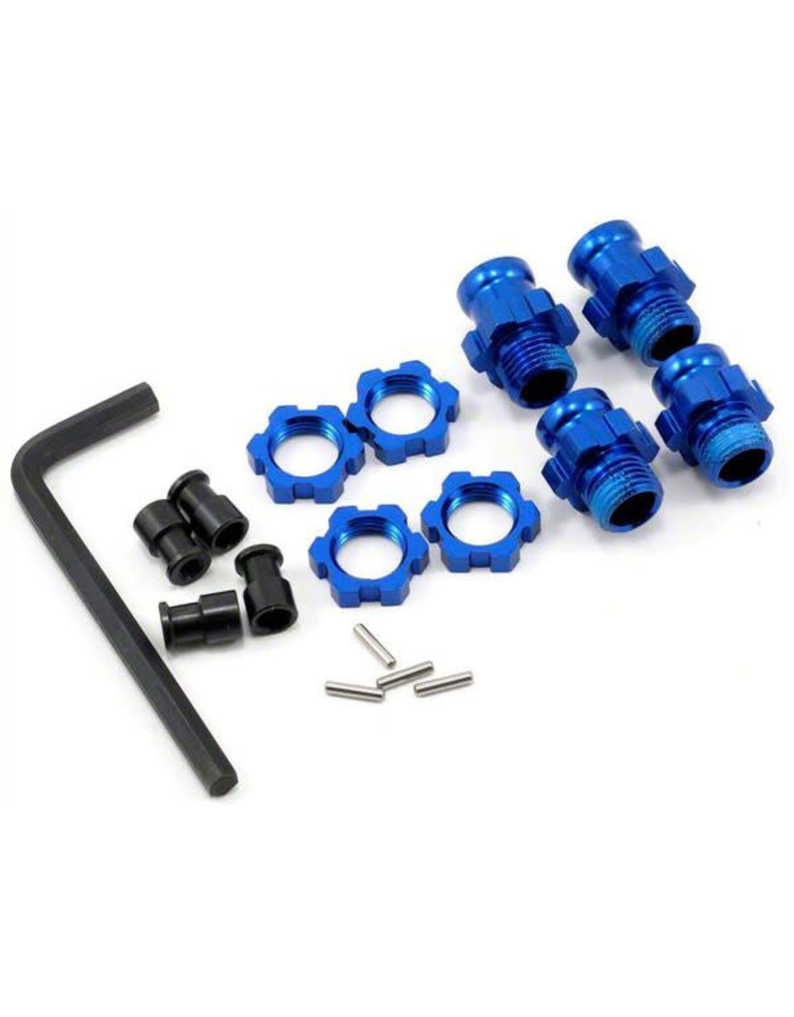 Traxxas Aluminum 17mm Wheel Adapter Set (Blue) (4)