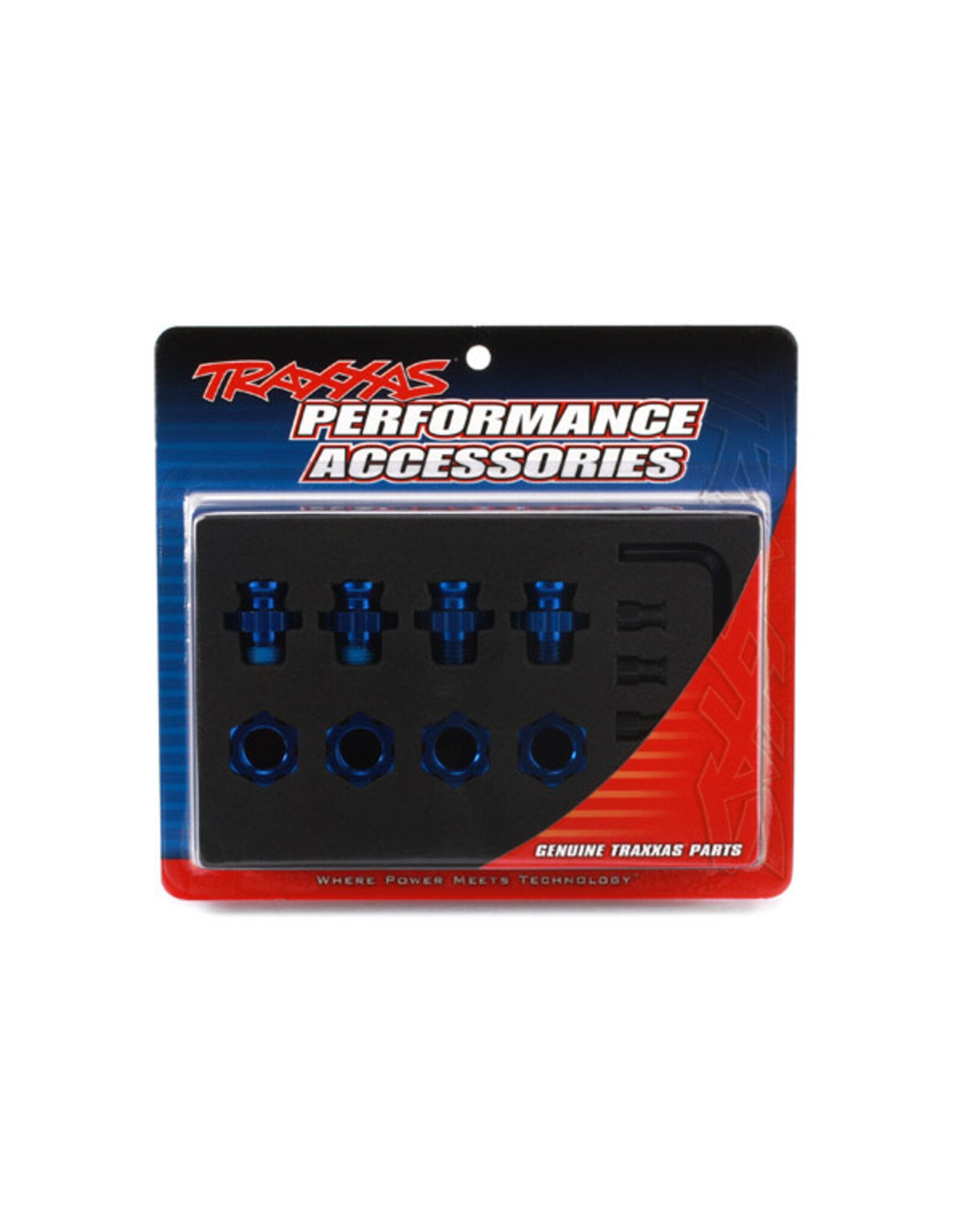 Traxxas Aluminum 17mm Wheel Adapter Set (Blue) (4)