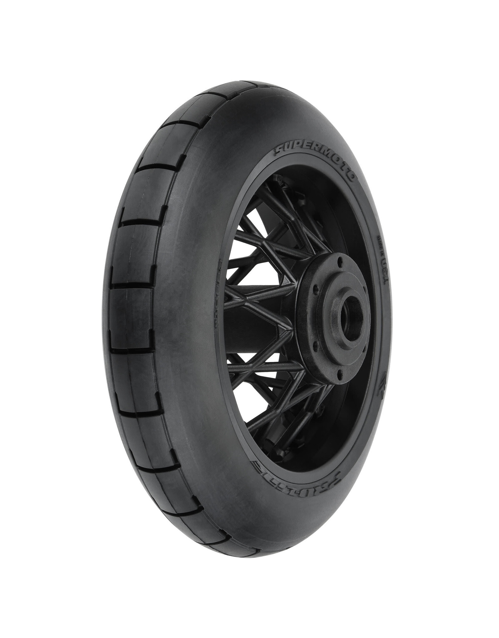 Pro-Line 1/4 Supermoto Tire Rear MTD Black Wheel: PM-MX