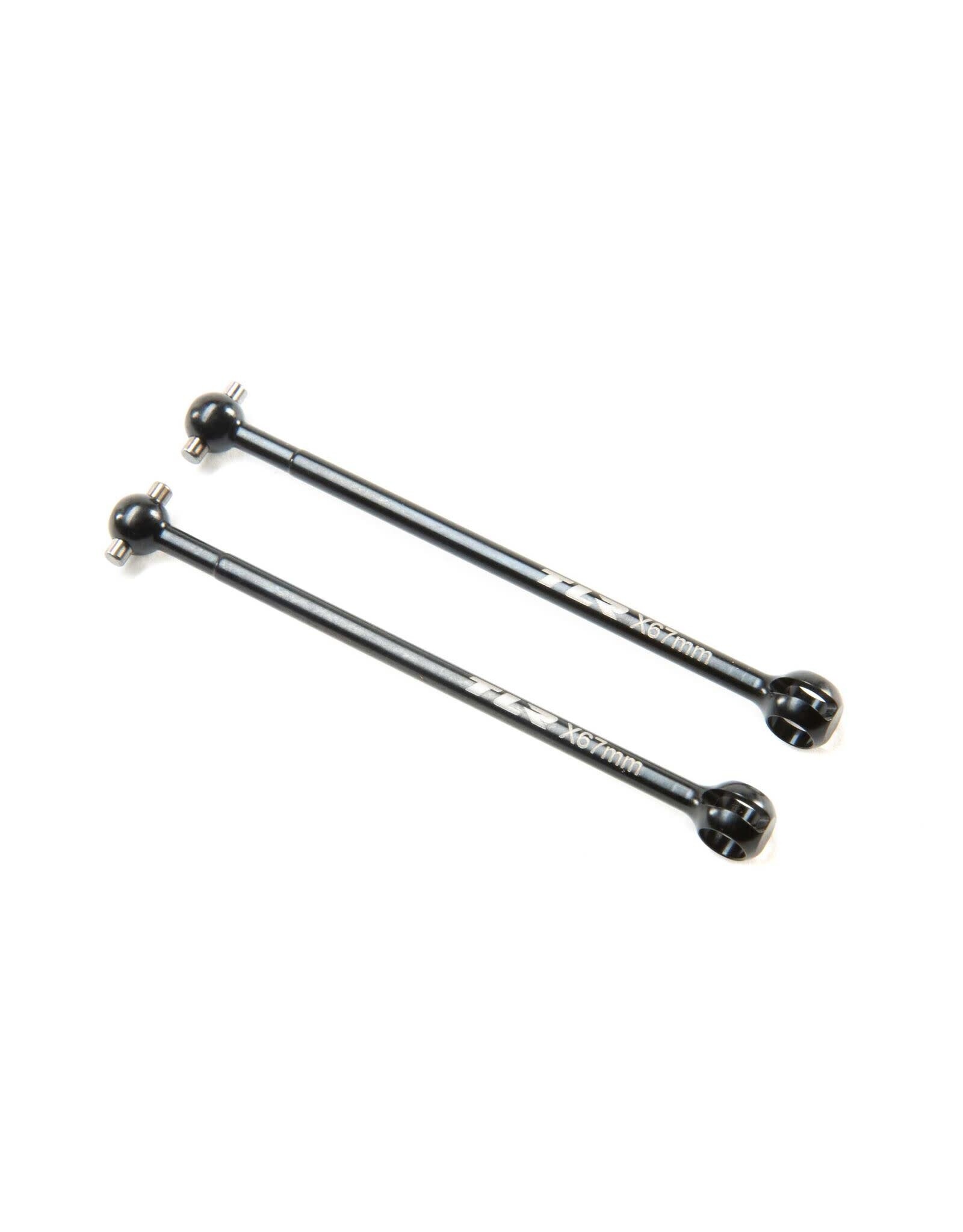 Team Losi Racing CVA Driveshaft Bones, X67mm (2): 22X