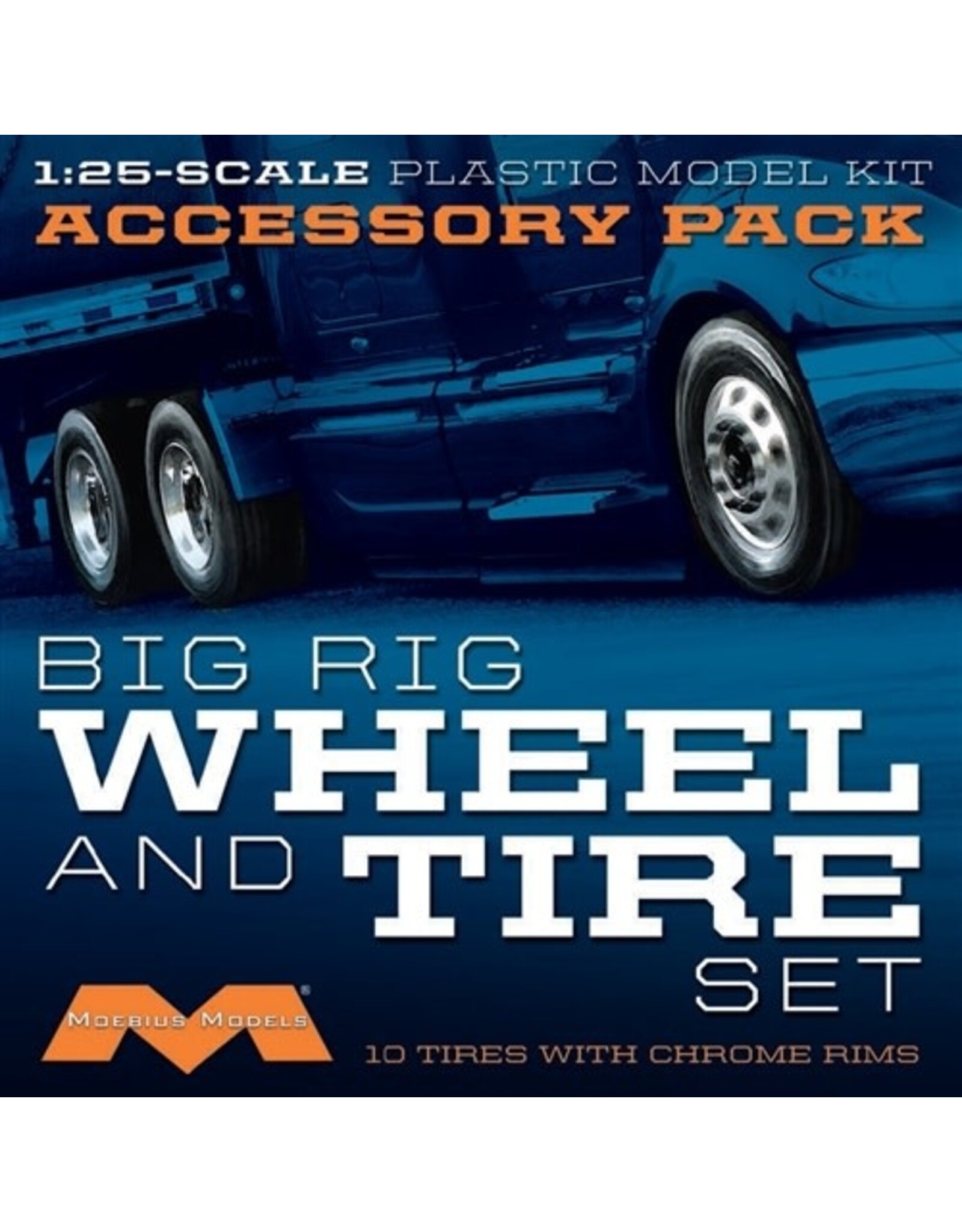 Moebius 1/25 Semi Wheels/Tires (10 pk)