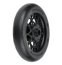 Pro-Line 1/4 Supermoto Tire Front MTD Black Wheel: PM-MX