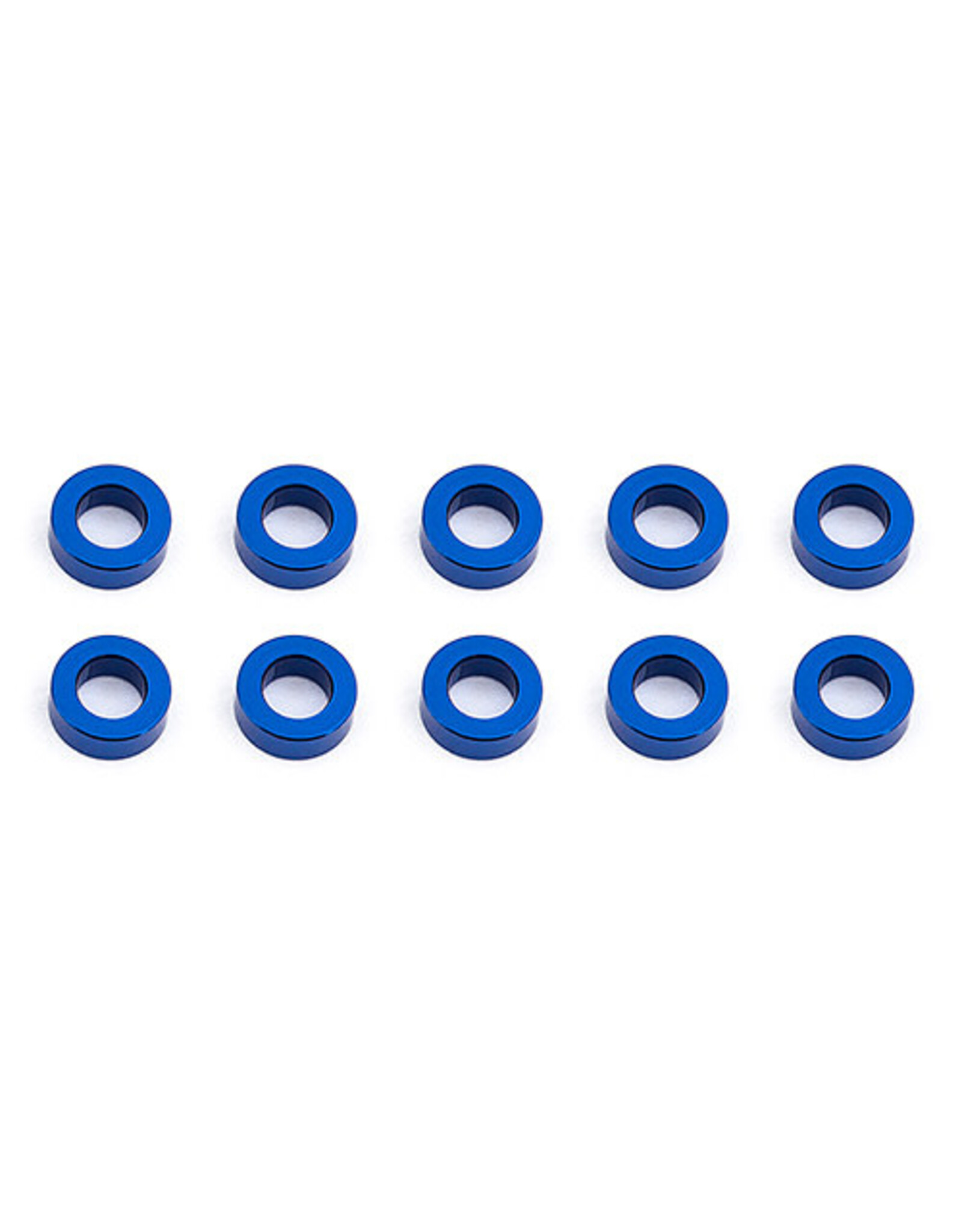 Team Associated Ballstud Washers, 5.5 x 2.0mm, Blue Aluminum (10)