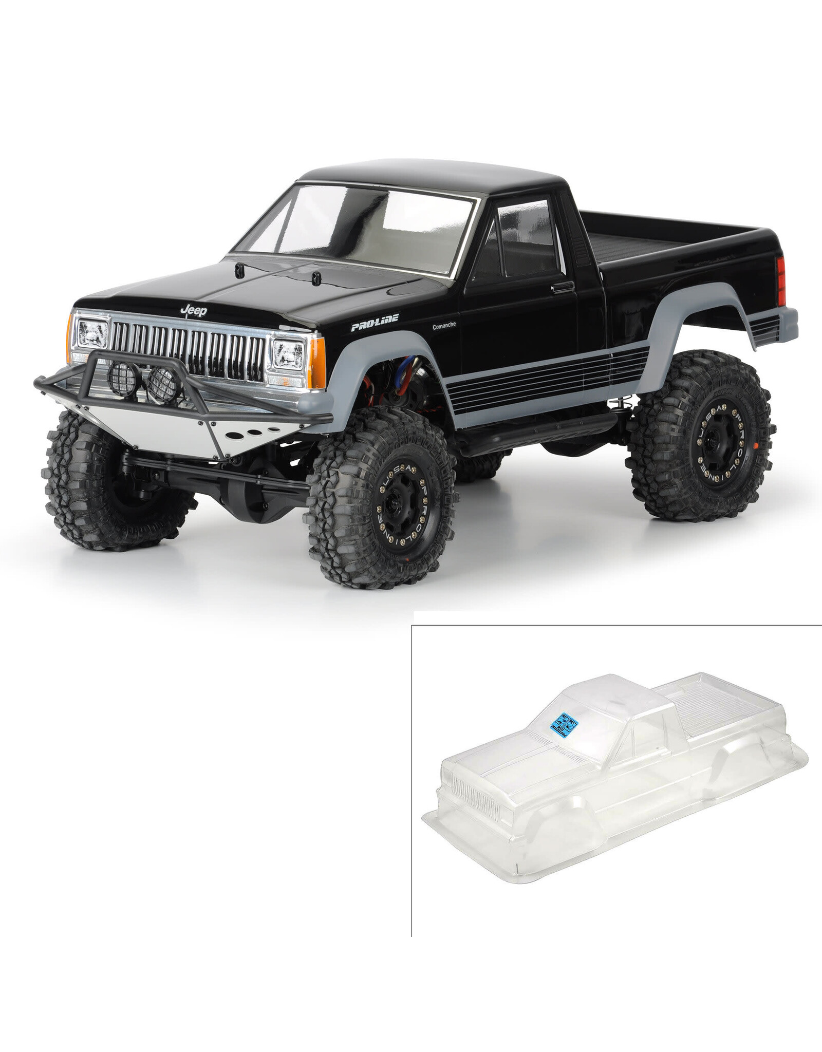 Pro-Line JEEP Comanche Full Bed Clr Body:12.3 Whlbs Crawler