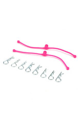Dubro Body Klip Retainers, Pink (2)