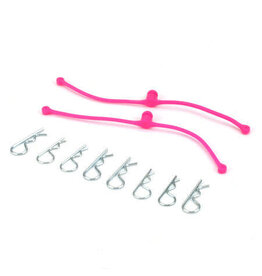 Dubro Body Klip Retainers, Pink (2)