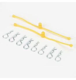 Dubro Body Klip Retainers, Yellow (2)