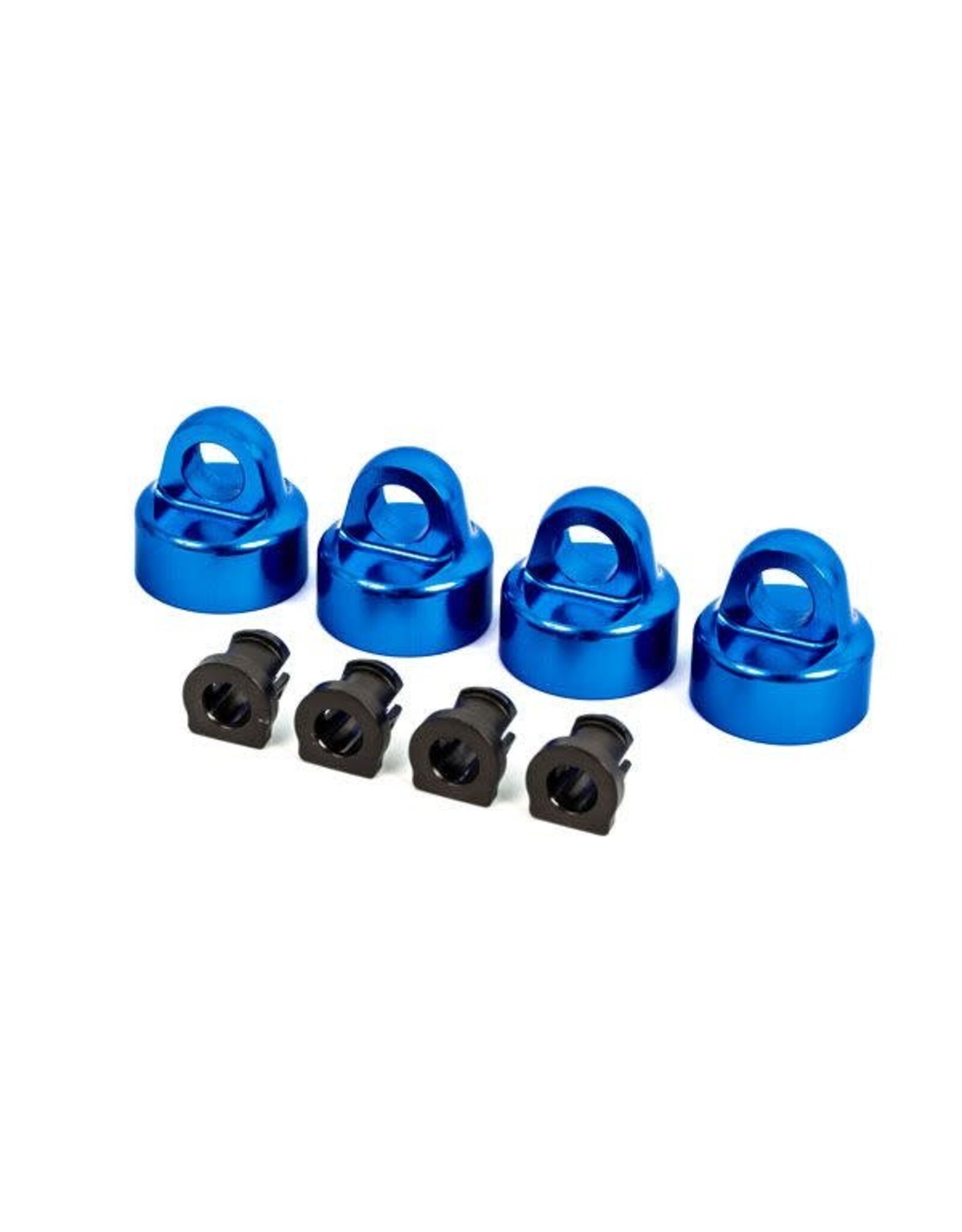 Traxxas Shock caps, aluminum (blue-anodized), GT-Maxx shocks (4)