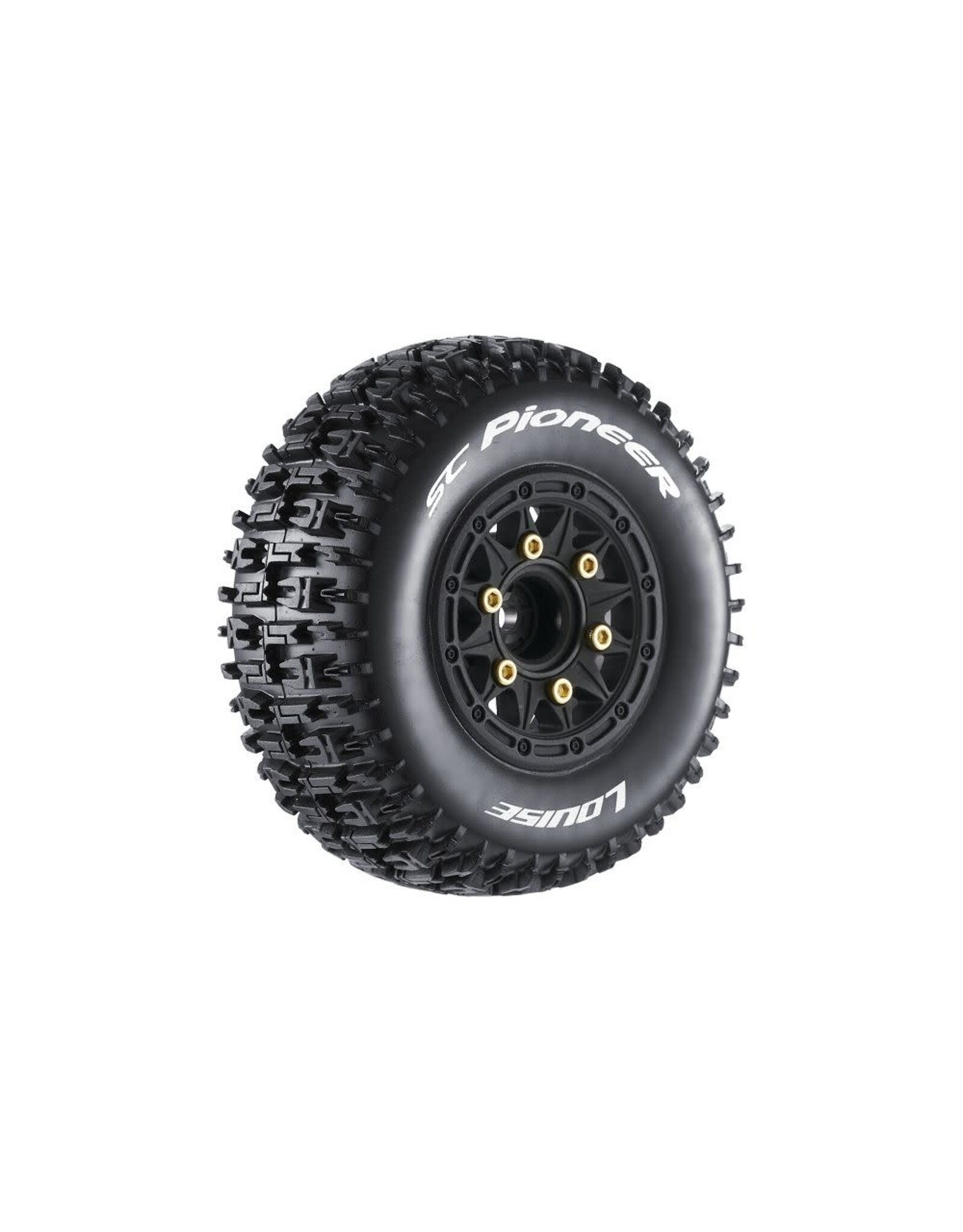 Louise R/C SC-Pioneer 2.2/3.0" - 12,14,17mm Hex Blk Whls(2)