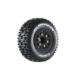 Louise R/C SC-Pioneer 2.2/3.0" - 12,14,17mm Hex Blk Whls(2)