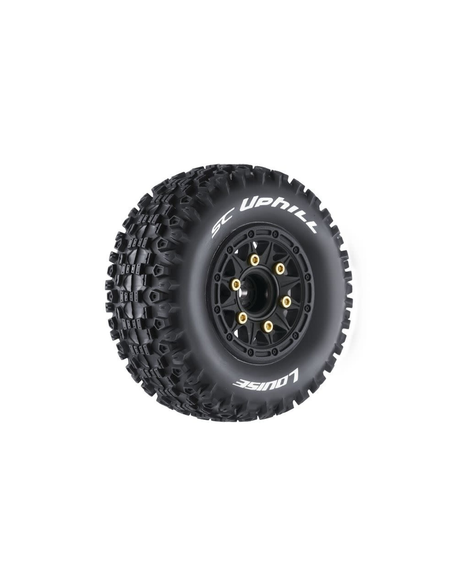 Louise R/C SC-Uphill 2.2/3.0" - 12,14,17mm Hex Blk Whls (2)