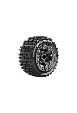 Louise R/C ST-Pioneer 2.2"-12mm Hex Black/Chrm (Front/Rear)(2)