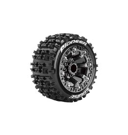 Louise R/C ST-Pioneer 2.2"-12mm Hex Black/Chrm (Front/Rear)(2)